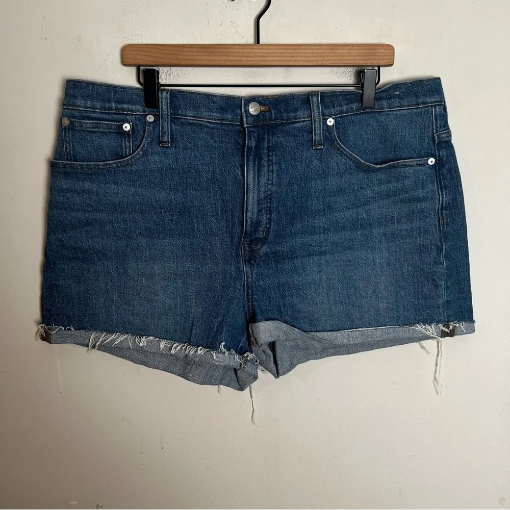 MADEWELL- High-Rise Denim Shorts Coeling Wash Blue Jeans Summer